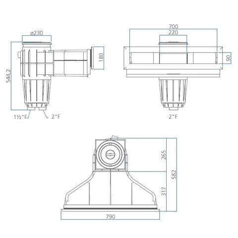 Skimmer Piscina Sfioratore in ABS